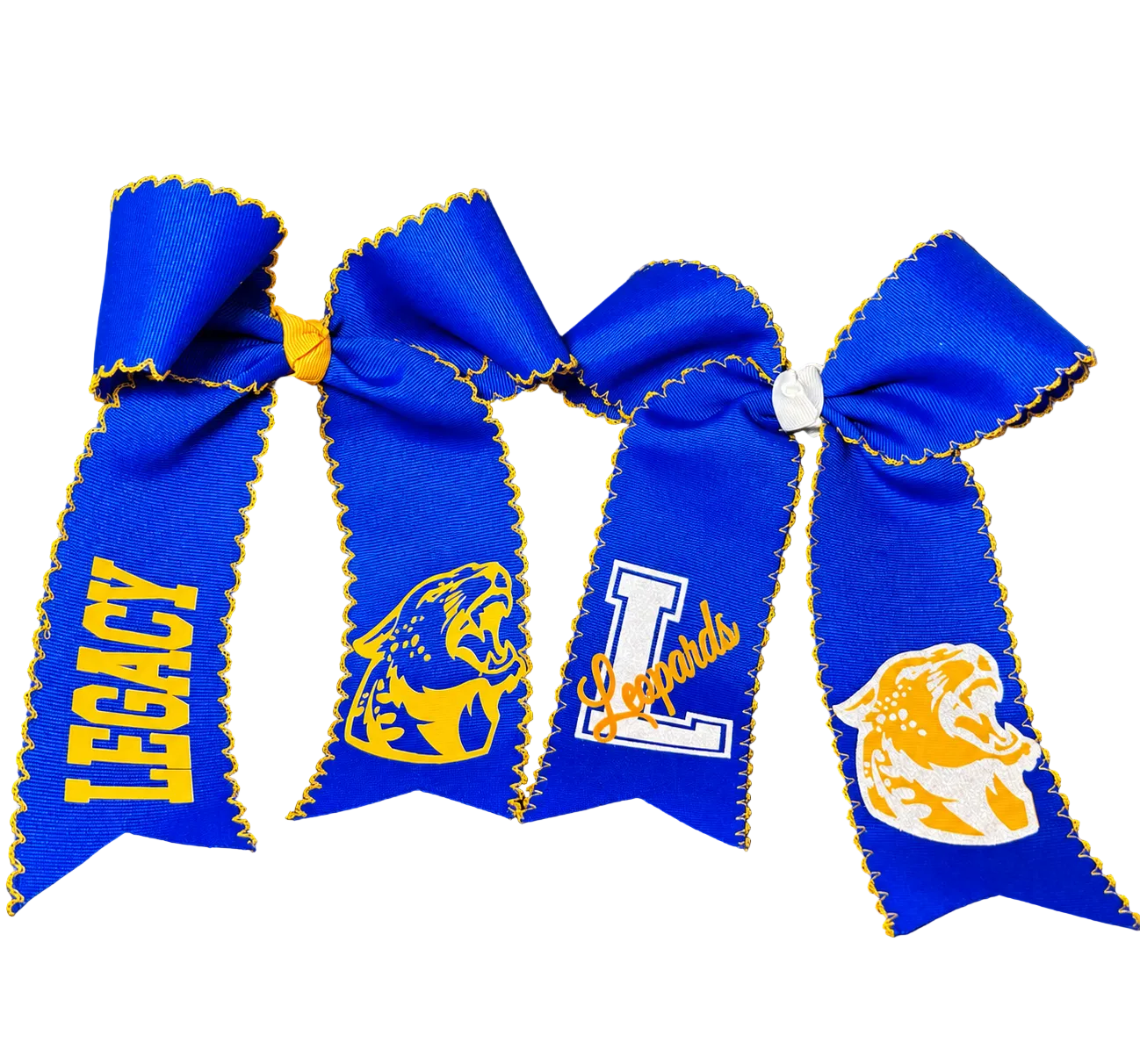 Legacy Leopard Game Day Moonstitch Bow 💙💛
