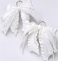 Little Luxe- All White Toddler Boot Bow